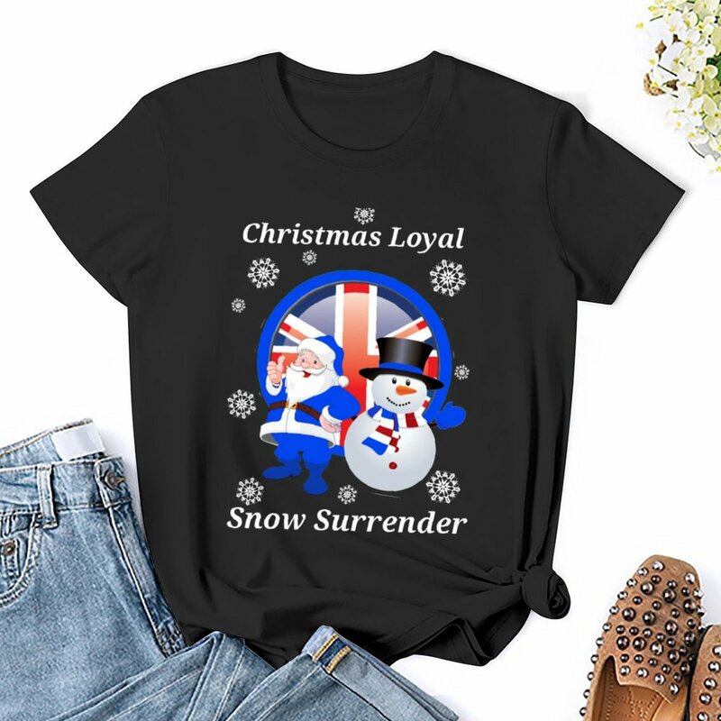 Christmas Loyal Snow Surrender T-Shirt black t shirts for Women t shirts for Women loose fit