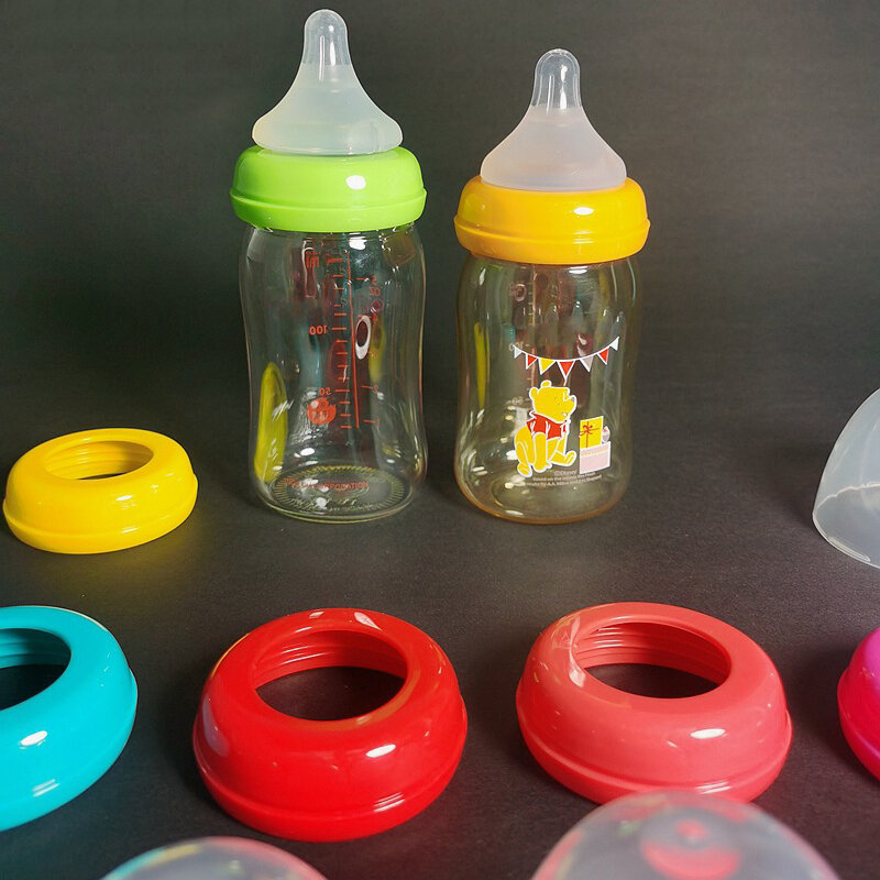 Tapa y anillo para biberón, adecuado para biberones de leche de gran diámetro, Compatible con biberón de Paloma, accesorios de alimentación para bebés