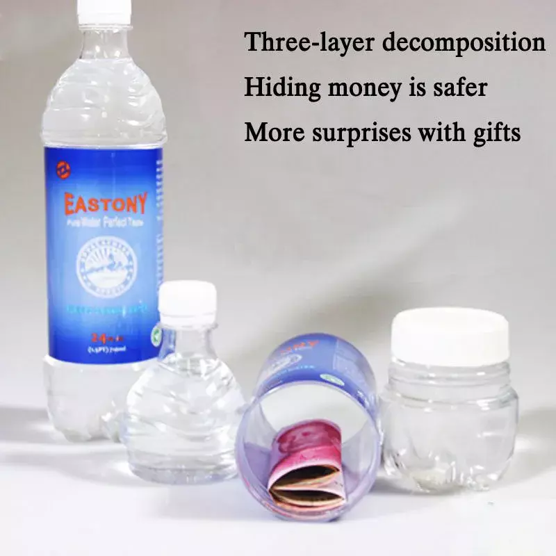 Wasser flasche Form Aufbewahrung boxen überraschen Geheimnis 710ml versteckte Sicherheits behälter Stash Safe Box Plastik gläser Organisation
