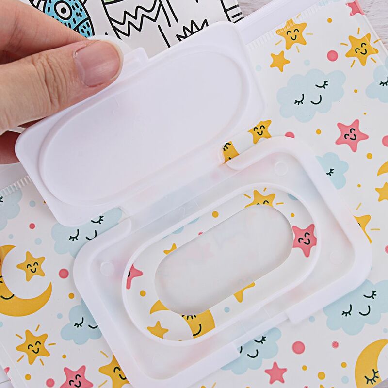 EVA Baby Wet Wipe Pouch Portable Wipes Holder Case Flip Cover Snap-Strap Reusable Refillable Cosmetic Pouch Useful Tissue Box