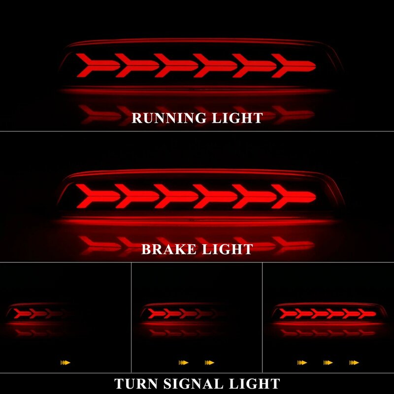 ไฟสะท้อน bemper belakang LED สำหรับ Chevrolet Chevrolet Chevrolet Chevy Trax 2012 2013 2014สัญญาณเตือนเบรกเลี้ยวแบบไดนามิกอุปกรณ์เสริมรถยนต์12V
