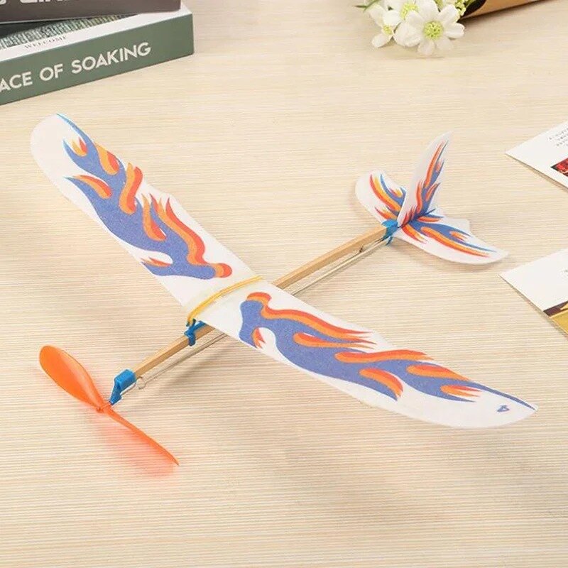 Giocattoli per bambini fai da te kit di modelli di aerei giocattoli per bambini elastici alimentati in schiuma di plastica per montaggio aerei modello scienza giocattolo regali