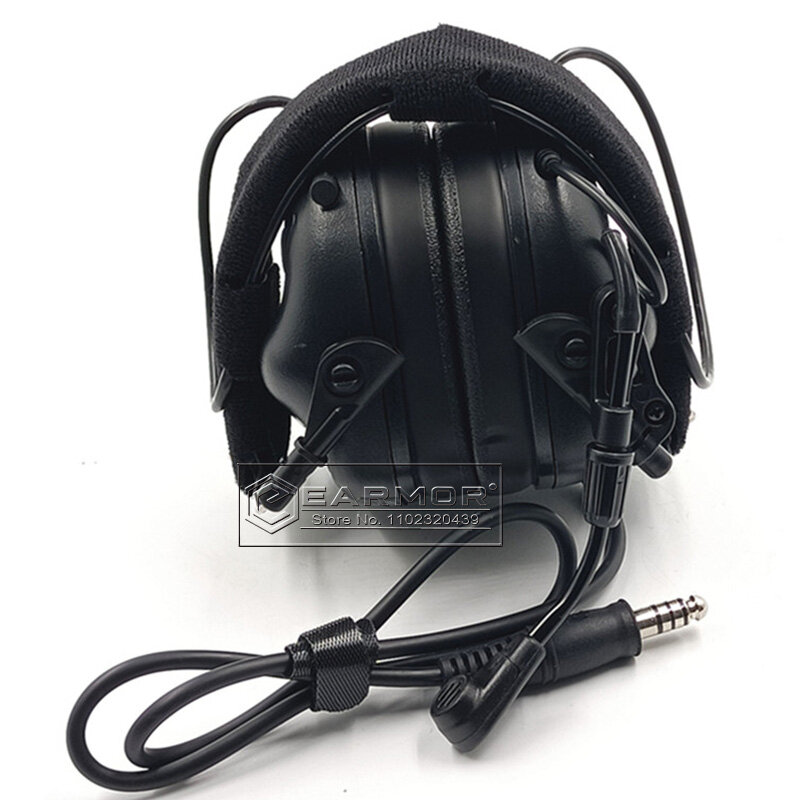 Earmor m32 mod4 ao ar livre tático fones de ouvido proteção auditiva tiro earmuffs com microfone otan tp120 jaqueta