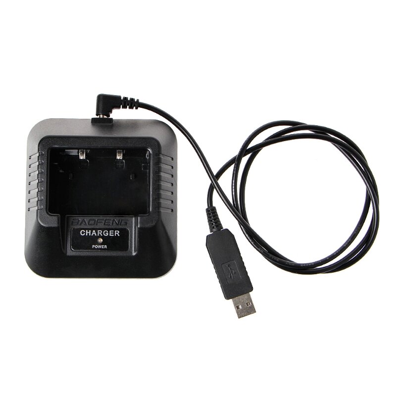 Прямая поставка UV-5R USB-зарядное устройство для UV-5R UV-5RE DM-5R Walkie Talkie Ham Radio