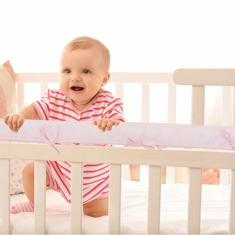 Capa macia do trilho do berço, pára-choques do bebê, guarda de trilho para cama, dentição portátil anti-colisão, protetor lateral, 3 pcs