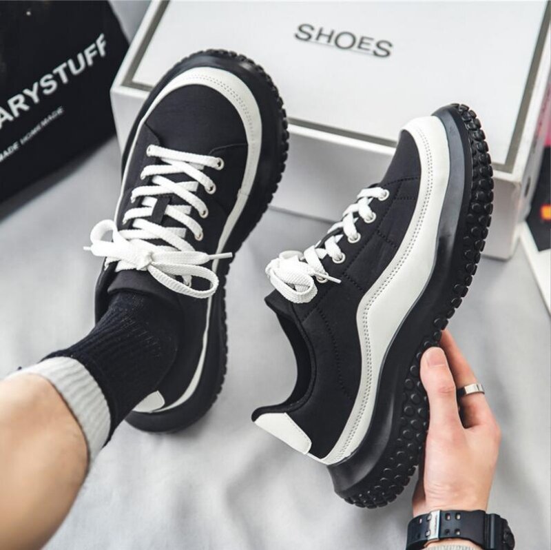 2024 Men Canvas Shoes Casual Shoes Street Fashion Youth Flat Skate Shoes Sneakers Loafers New Summer Breathable Comfortable