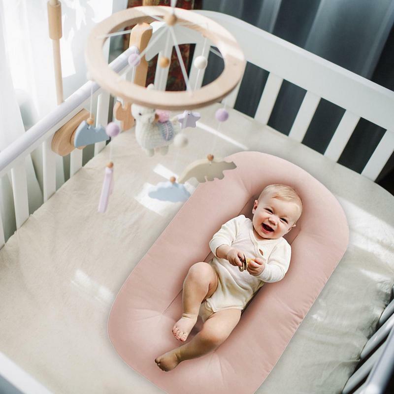 سرير للرضع حديثي الولادة مزود بعش سرير للاستلقاء سرير قابل للغسل قابل للغسيل سرير للأطفال الرضع ومهد للسفر