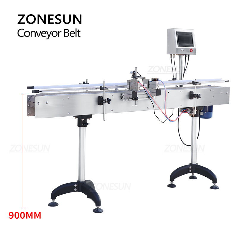 ZONESUN ZS-CB100P 1.9M Length Automatic Chain Conveyor Belt Adjustable-Speed Transporting Goods Machiney Production Line
