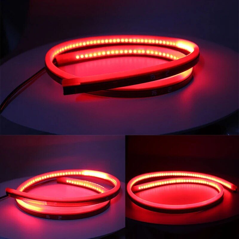 Unverisal – bande lumineuse LED haute et Flexible 100/90cm, feu de Stop arrière multifonction, Type clignotant, feu de Stop