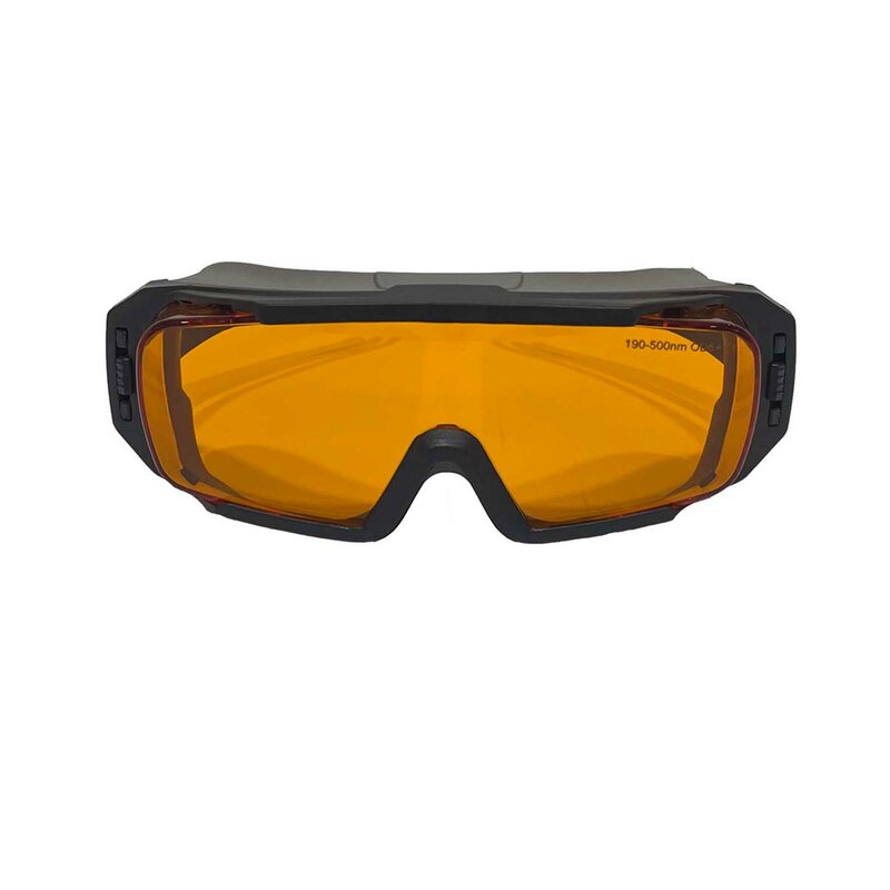 탈착식 다리 레이저 마킹 고글, 박스 없음, 190-500nm OD5 + CE 레이저 보호 안경