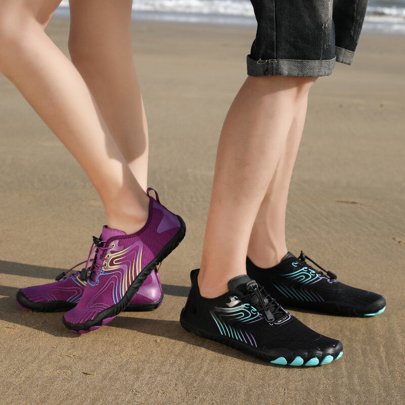 Zapatos de cinco dedos para hombres y mujeres, botas de buceo, zapatos de playa antideslizantes, zapatos de natación, zapatos de agua, tallas 35-46