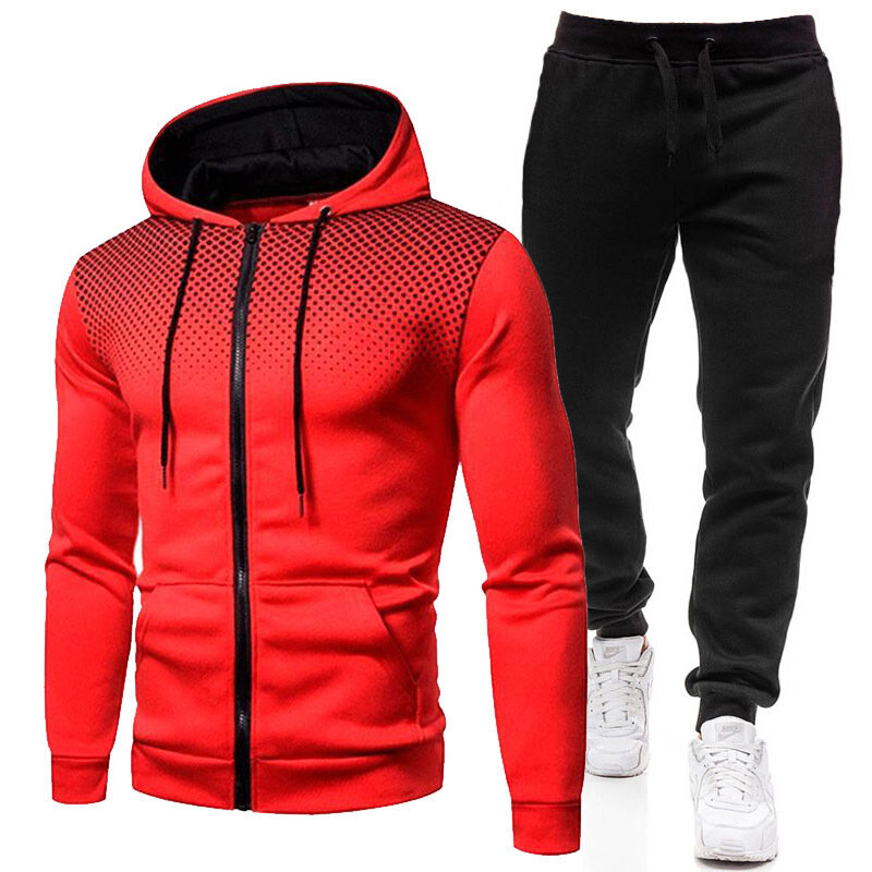 Lente Herfst Heren Trainingspak Sweatsuit + Broek 2 Stuks Sets Mode Mannelijke Outfit Sportkleding Heren Capuchon Sweatshirt