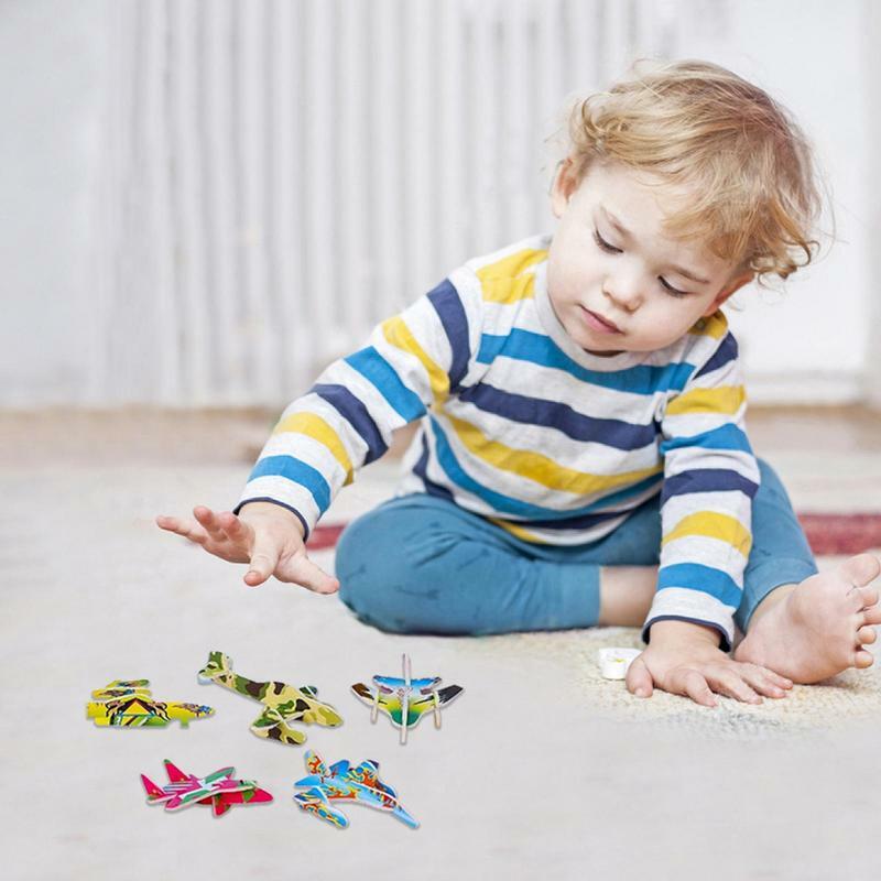 10 buah 3D Puzzle hewan untuk anak-anak pendidikan Montessori mainan Lucu DIY Manual perakitan tiga dimensi mainan Model untuk anak laki-laki perempuan