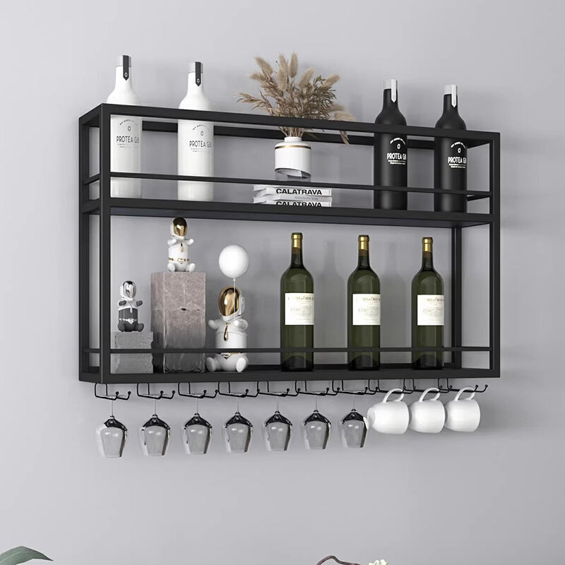 Armário de parede do vinho do metal, armazenamento exibição cocktail, exclusivo moderno criativo clube mobiliário