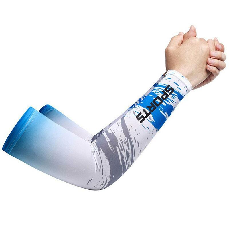 Summer Thin Men's Women's Ice Silk Sleeves Printed Sleeves Protection Sun Outdoor Covers Arm Cycling UV Protection Ice Driv F5N0