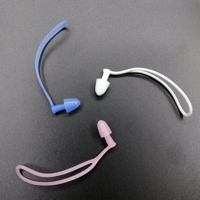 New Type with Rope Anti-lost Men's and Women's Professional Silicone Swimming Goggles  Lanyard Earplugs