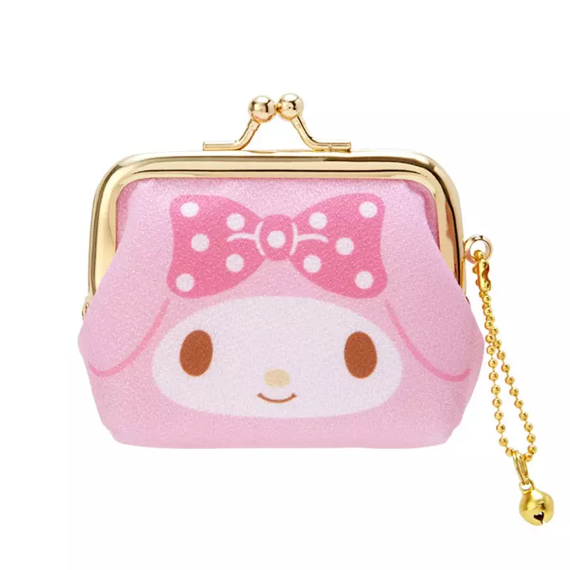 Sanrio กระเป๋าสตางค์มินิซีโร่, กระเป๋าสตางค์การ์ตูนน่ารักลาย Hello Kitty Kuromi Cinnamoroll mymelody กระเป๋าใส่บัตรมัลติฟังก์ชั่นของขวัญวันหยุด
