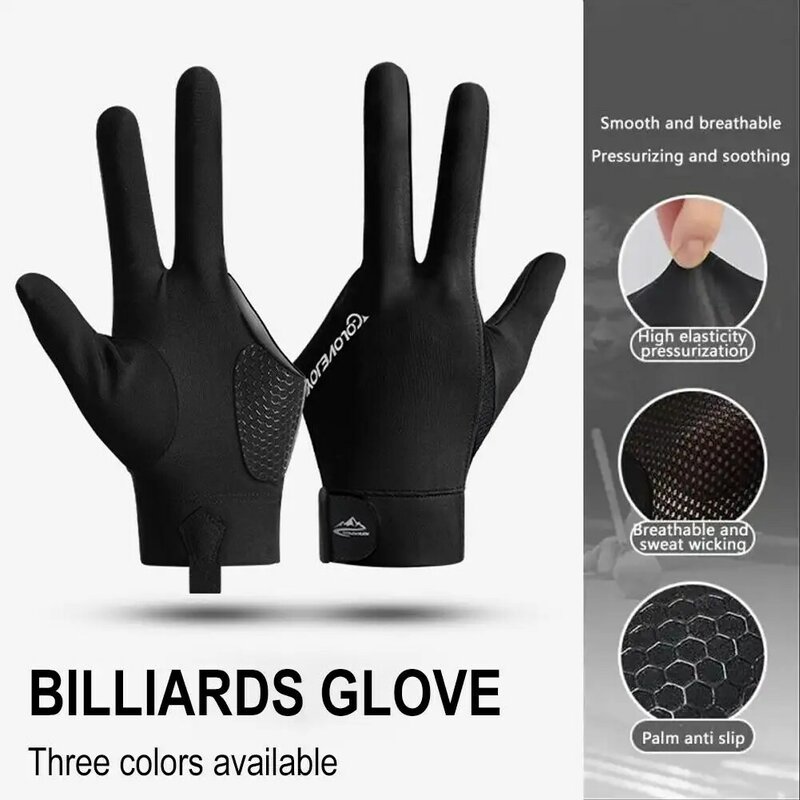 ถุงมือบิลเลียดมืออาชีพ1ชิ้น, ถุงมือน้ำหนักเบาระบายอากาศได้ดีทนต่อการรั่วซึมถุงมือบางพรีเมี่ยมแพ็คเดียว