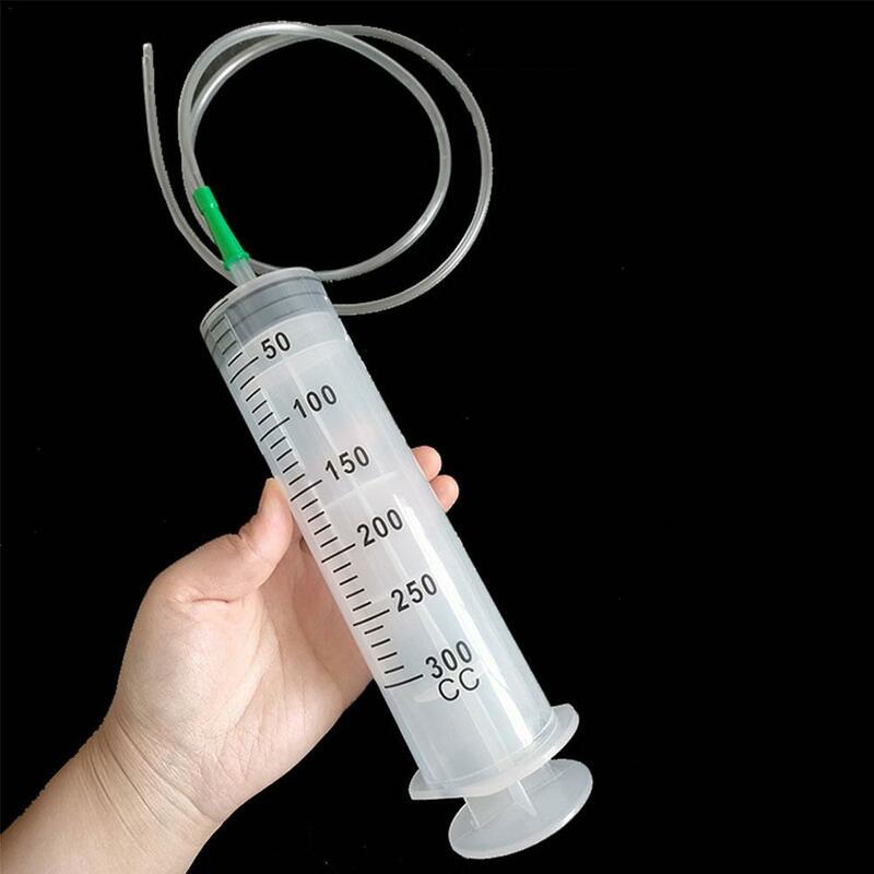 100/300/550ml Syringe Large Syringes Reusable Needle Barrel Oil Pump with Scale Oil Suction Vacuum Syringe Pistol Pump Extractor