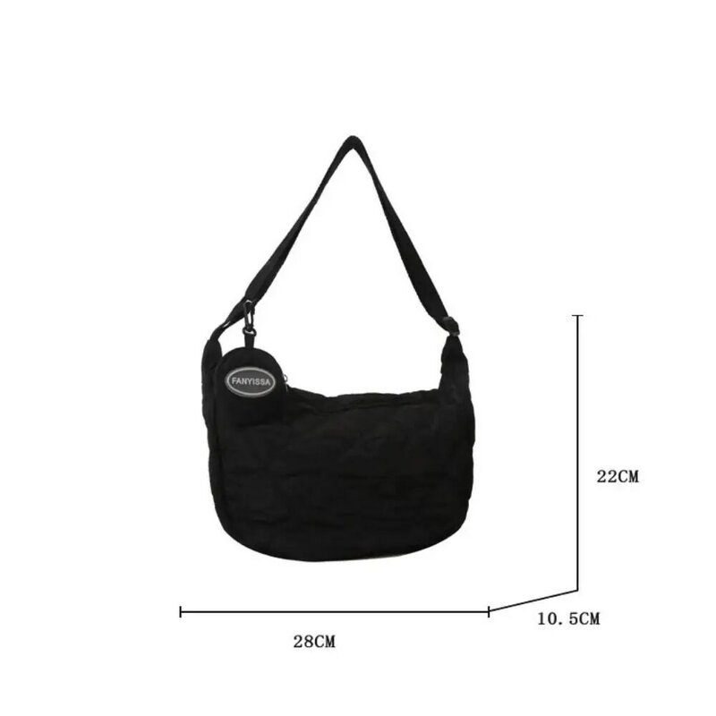 Tas selempang kapasitas besar, tas selempang kapasitas besar, berlian sederhana, warna murni, tas kurir dengan tas dompet wanita