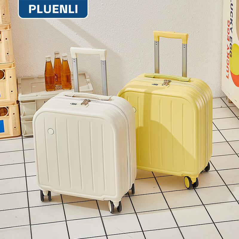 PLUENLI New Boarding Case Female Student Luggage High-Looking Password Trolley Case Travel Box