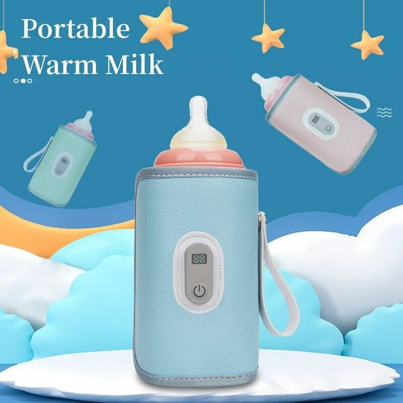Cubierta de aislamiento de botella de leche Digital para niños, calentador de leche portátil para exteriores, calefacción Universal