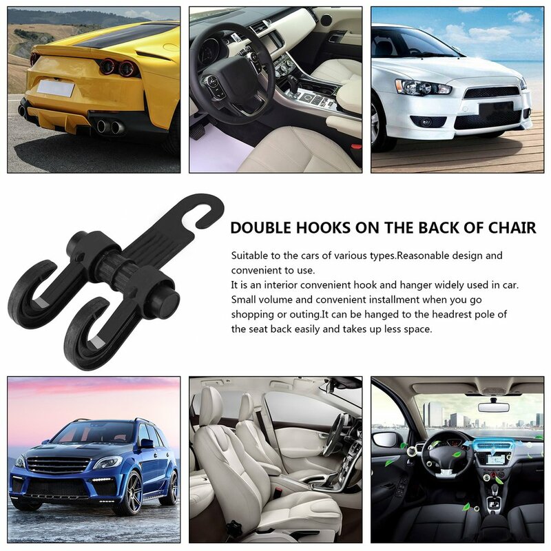 Portable Car Seat Back Storage Hook Sundries Hanger Bag Holder Universal Multifunction car hook Fastener & Clip