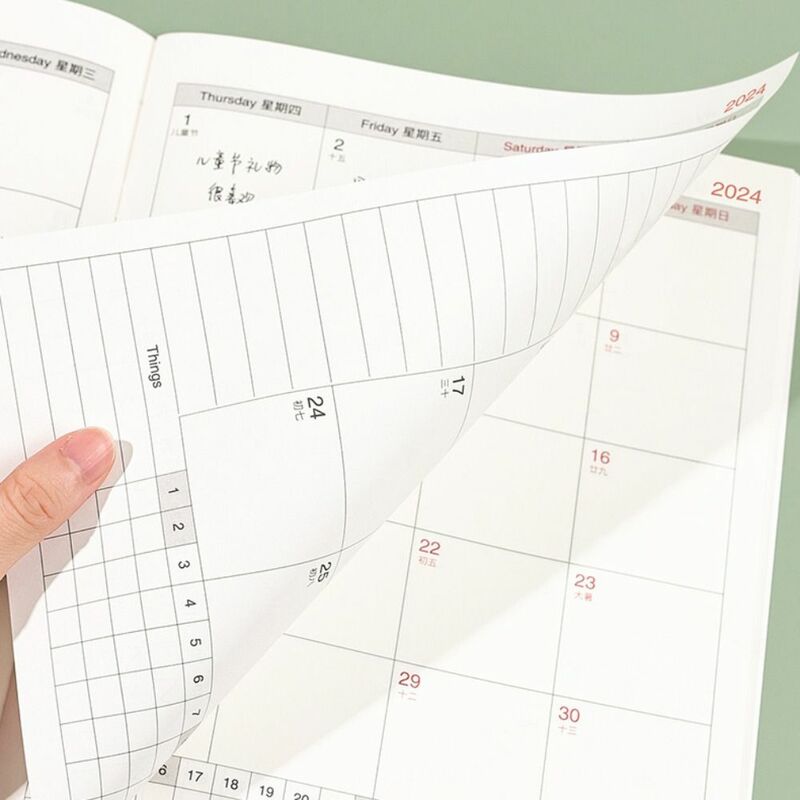 Agenda Semanal educativa 2024, cuaderno A4 A5, cuaderno para hacer lista, aumento de la productividad, planificador de 12 meses, diario semanal mensual