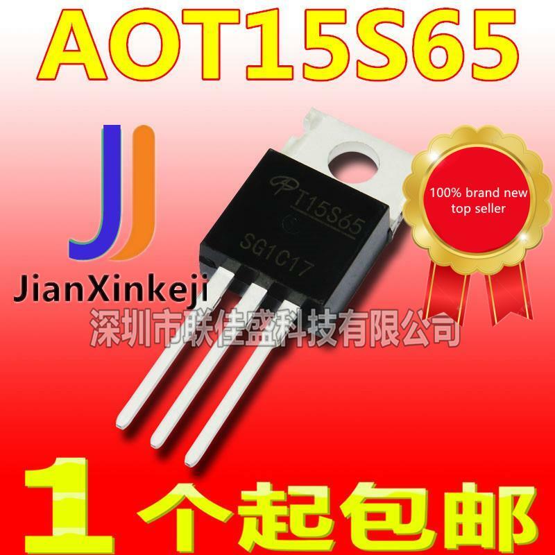 10Pcs 100% Original New In สต็อก AOT15S65 T15S65 15A 650V N-Channel MOS Field Effect Tube TO-220
