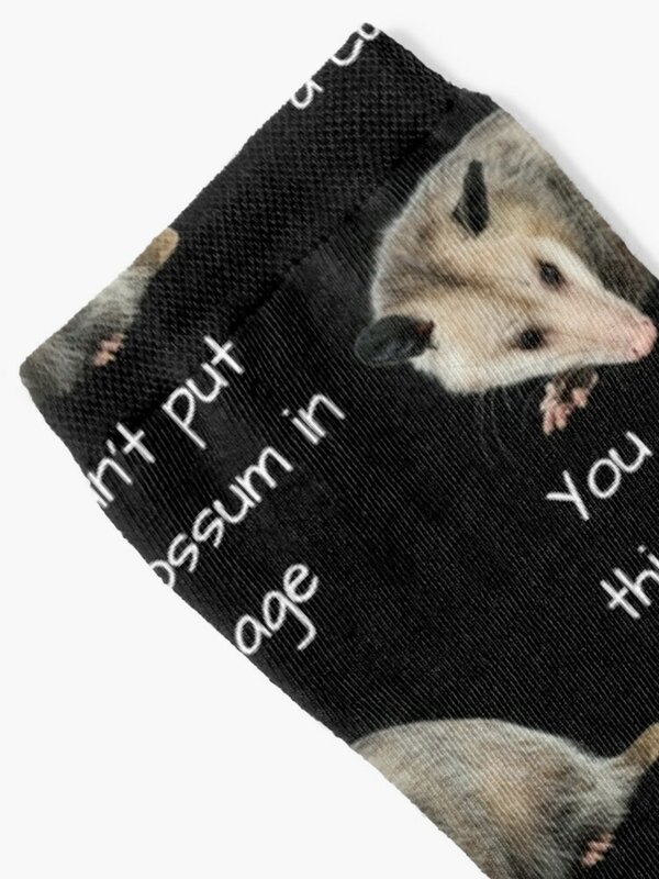 Non puoi mettere questo opossum in una gabbia-divertenti regali possum calzini calze sportive alla moda calze trasparenti da uomo donna da uomo
