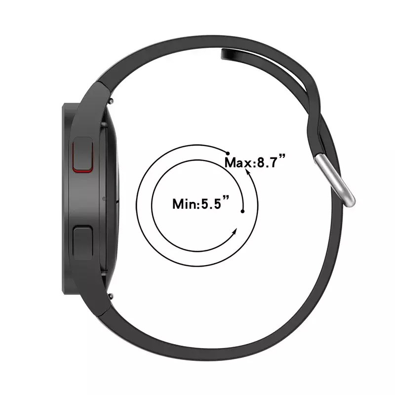 Tali silikon untuk jam Samsung Galaxy 5 Pro Watch4 Klasik 46mm 42mm, tali gelang ujung melengkung untuk jam Galaxy 4 44mm 40mm