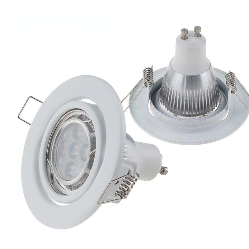Встраиваемый потолочный светильник GU10 MR16, аксессуар для Крепления Потолочного светильника, рамка для установки круглой лампы, Стандартное основание со сменной розеткой