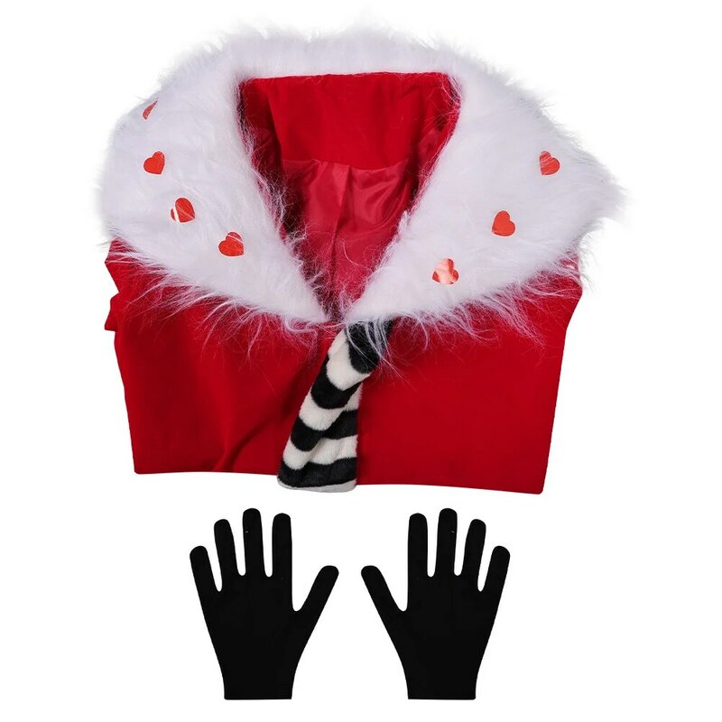 Men Hat Red Coat Sunglasses Valentino Cosplay Fantasy Costume Male Cartoon Hazzbin Roleplay Jacket Gloves Outfits Halloween Suit