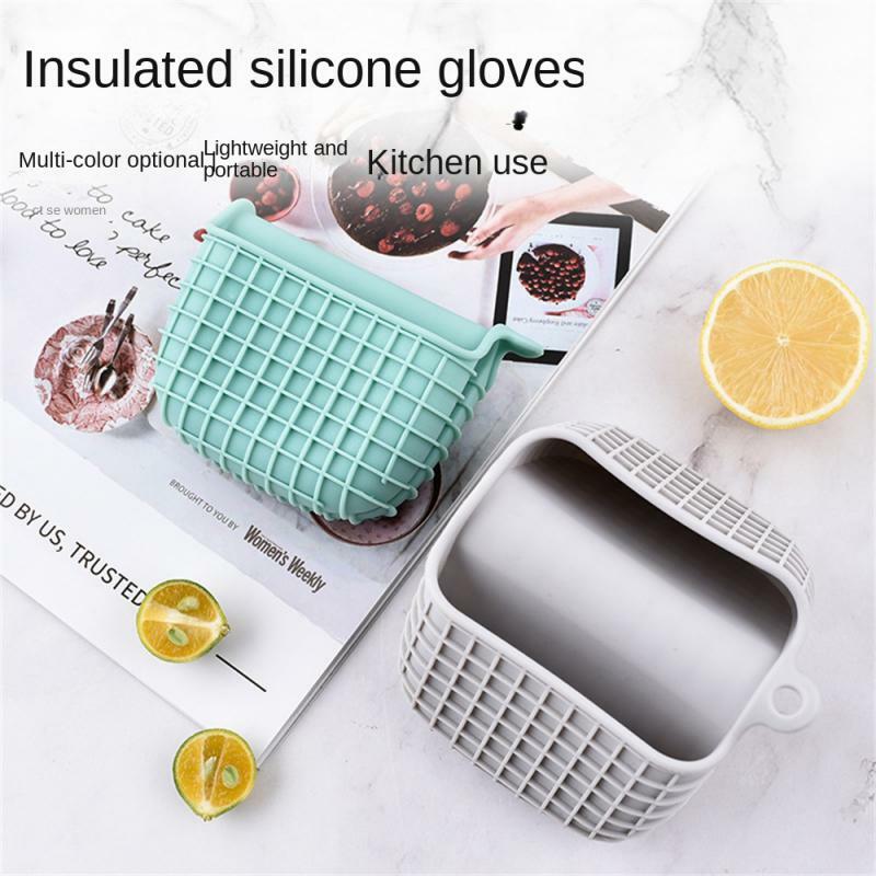 Утолщенные силиконовые теплоизоляционные перчатки, противоскользящие противоожоговые перчатки, перчатки для микроволновой печи, чаши, сковородок, зажимы для кастрюль, кухонные аксессуары