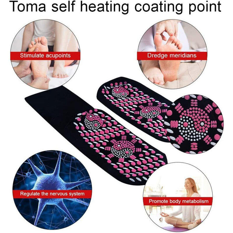 Tourmaline-Chaussettes de santé amincissantes thermiques auto-chauffantes, courtes, élastiques, soins de santé, thérapie magnétique, hiver, 1 à 6 paires