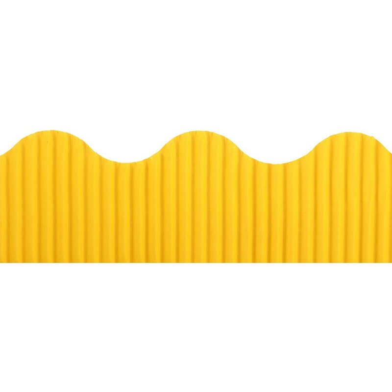 4 Rolls Bulletin Board Borders Scalloped Border Decoration Background Paper For Decorative Borders (Yellow And Blue)