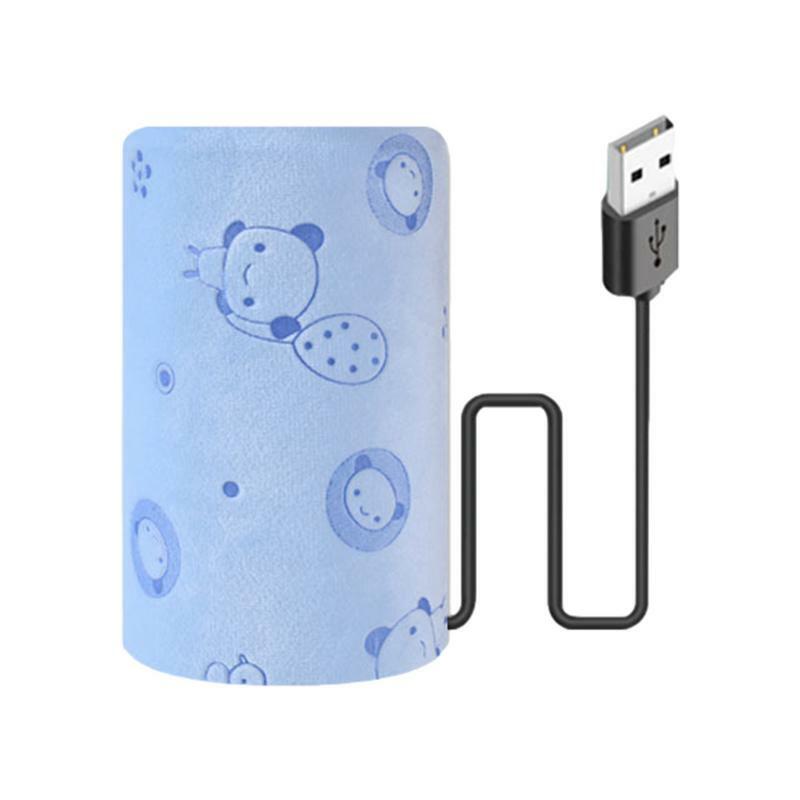 Penghangat susu portabel, tutup isolasi USB penghangat susu tas menyusui lengan pemanas penyimpan panas susu