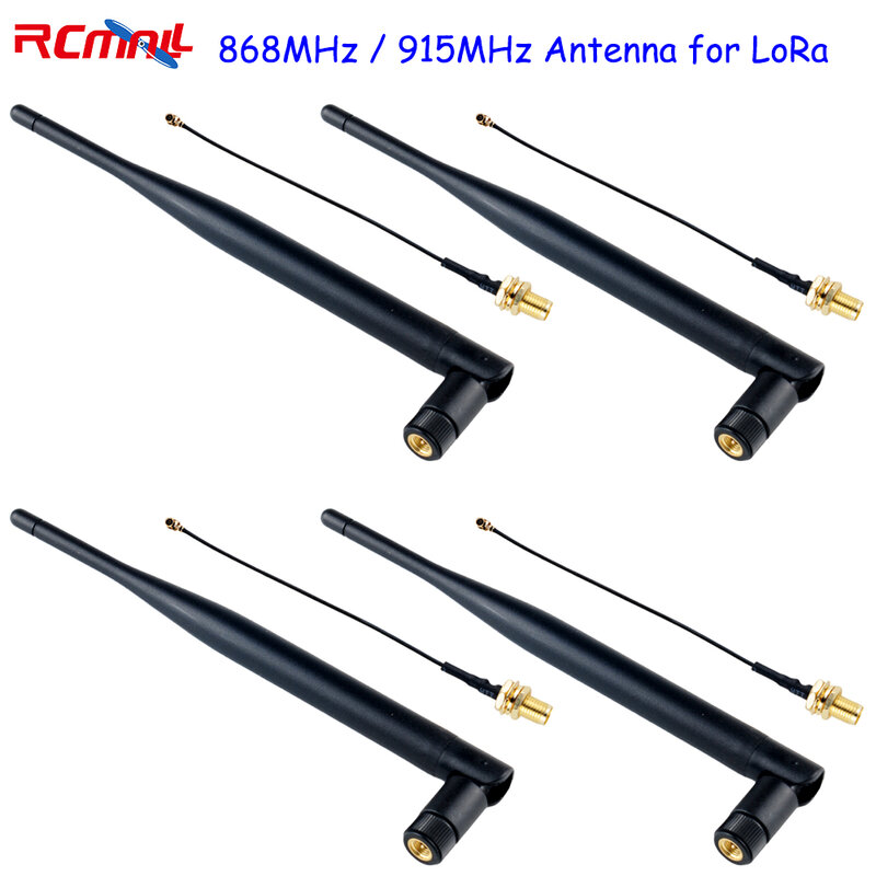 4 шт. 868 МГц/915 МГц антенна 5DBi SMA штекер с удлинительным кабелем IPEX всенаправленная LoRa антенна для LoraWAN Meshtastic