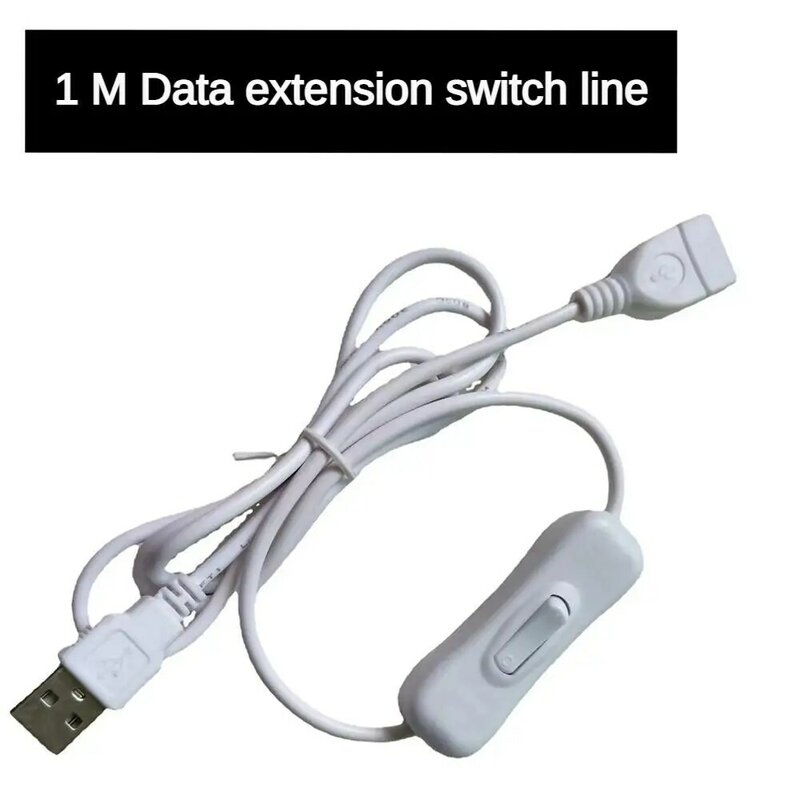 RYRA-USB Cabo de Extensão com Interruptor, Adaptador ON e OFF, Macho para Cabo de Dados Mestre, Acessórios de Alimentação, 100cm