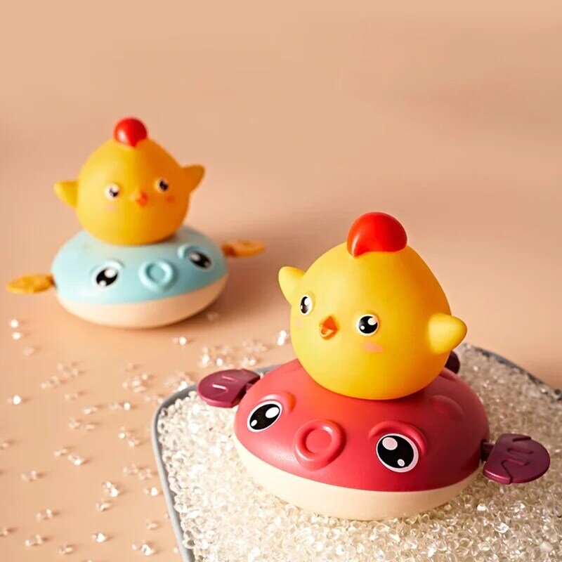 Giocattoli da bagno per bambini Pufferfish e pulcini giocattoli da bagno impilabili giocattoli per neonati multicolori interattivi regali per la temperatura dell'acqua misurabili