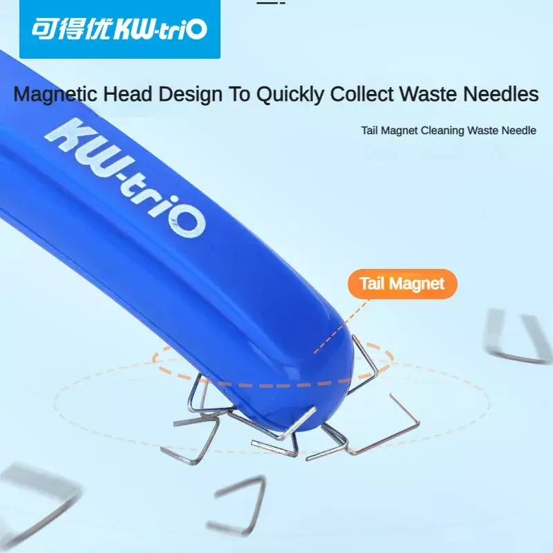 Removedor de grapas de KW-TRIO, cabezal magnético extraíble, herramienta de eliminación de grapas de menos esfuerzo para el hogar, oficina, útiles escolares, papelería