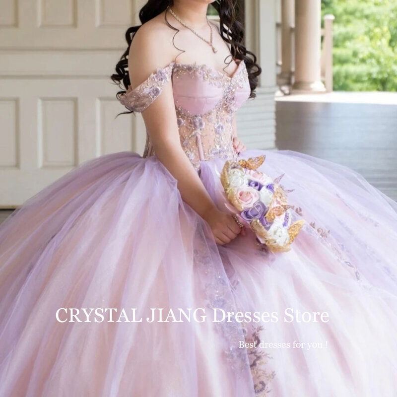 Classy Long Off the Shoulder Quinceanera Dresses Sleeveless Ball Gown with Lace Applique Vestidos De Quinceañera 2024