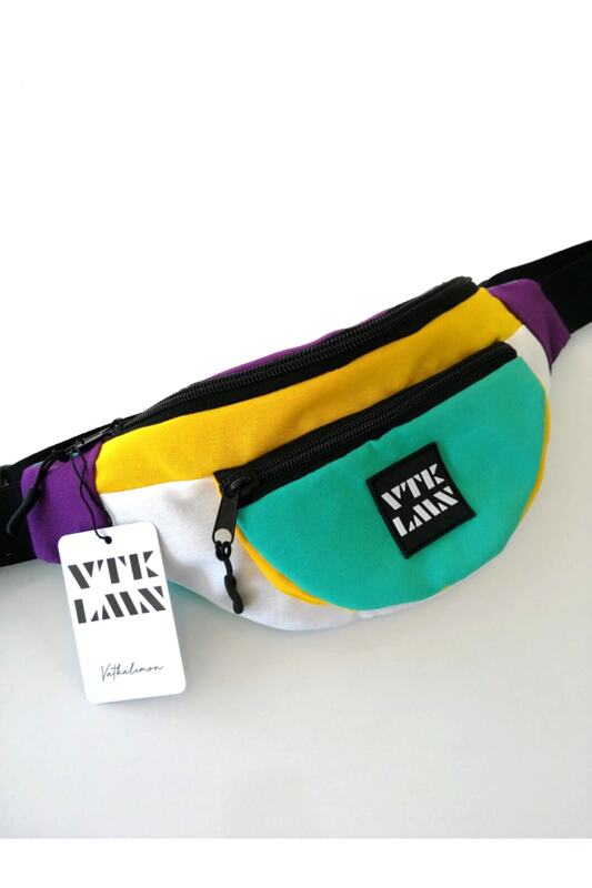 Unisex colorful shoulder and waist bag