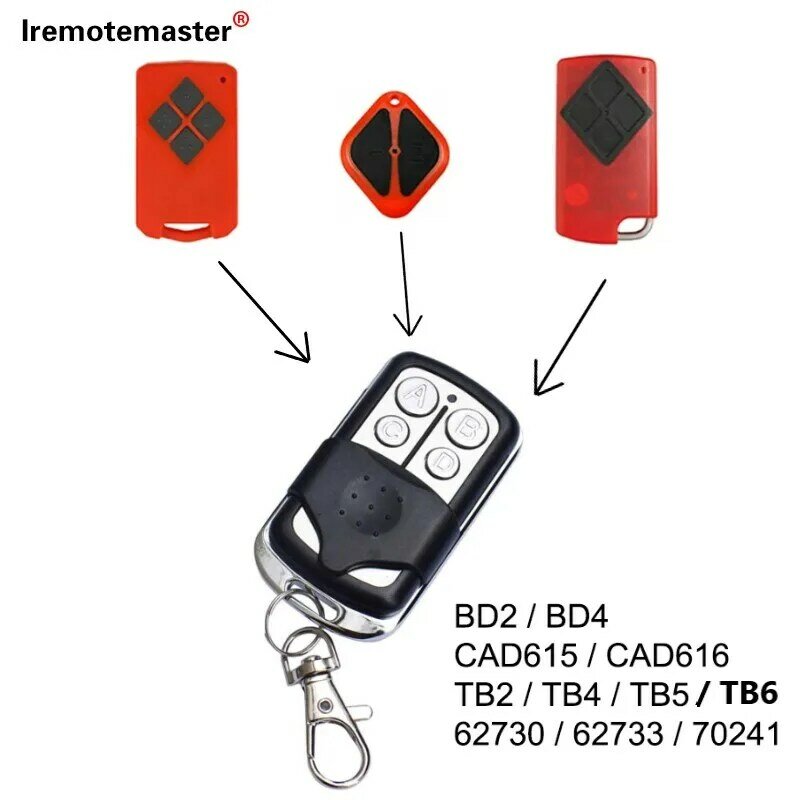 For B&D Tritran TB6 Garage Door Compatible Remote 434mhz for BND TB2 TB5 BD4 BD2 Remote Replacement 433.92mhz