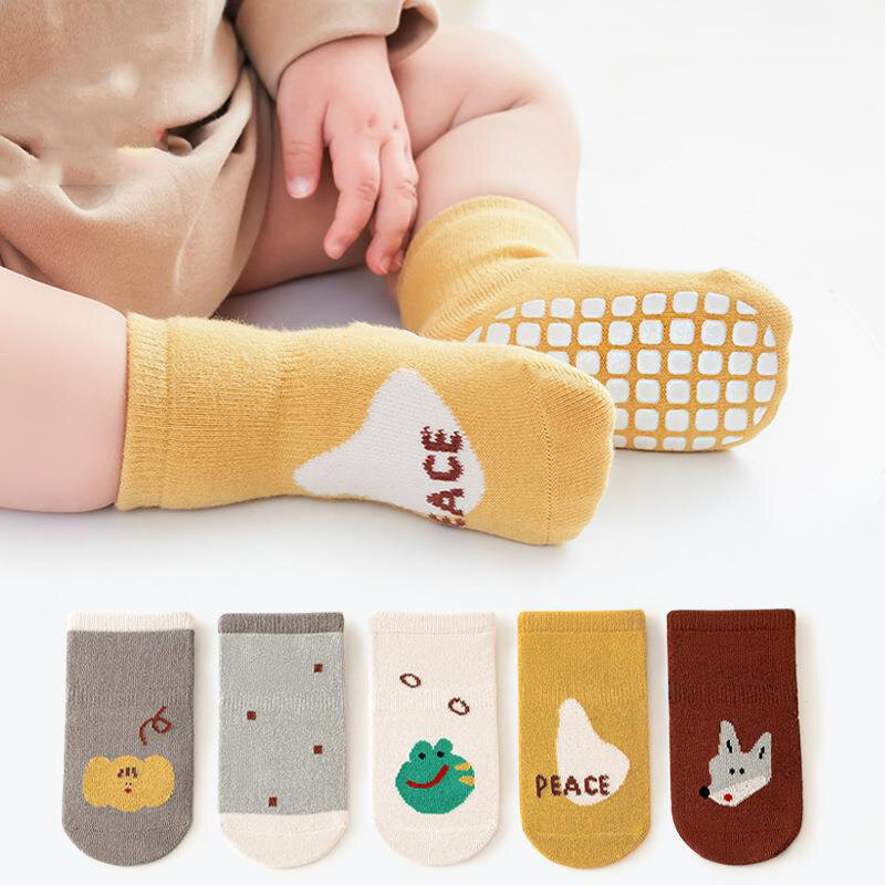 Herfst Winter Baby Sokken Peuter Anti-Slip Sokken Kinderen Cartoon Vloer Sokken Katoen Pasgeboren Baby Accessories Bebe 0-3y