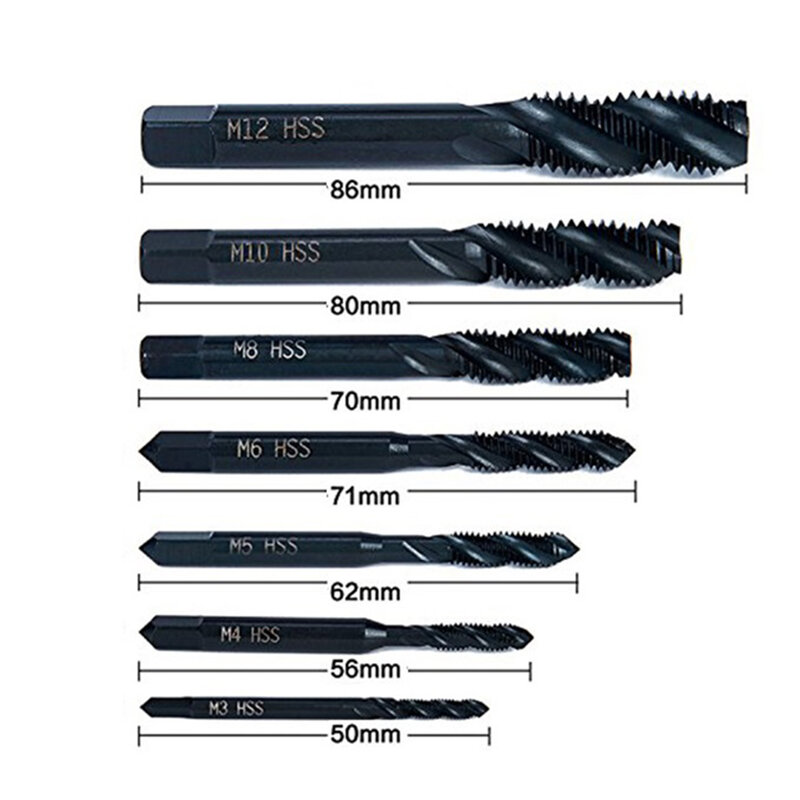 Brocas de enchufe métrico de rosca para máquina HSS, accesorio de herramienta de mano, M3, M5, M8, M10