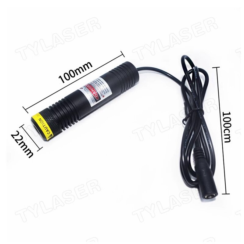 Non-focusable Waterproof  450nm 80mw Industrial Blue Laser Diode Module 22x100mm