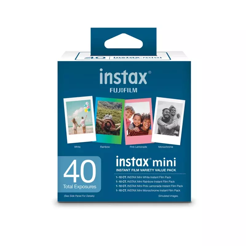 ฟิล์ม Instax Mini-Variety Pack, ฟิล์มกล้องสำเร็จรูป, การเปิดรับแสง40, 5.4ซม. x 8.6ซม. (ขนาดฟิล์ม)