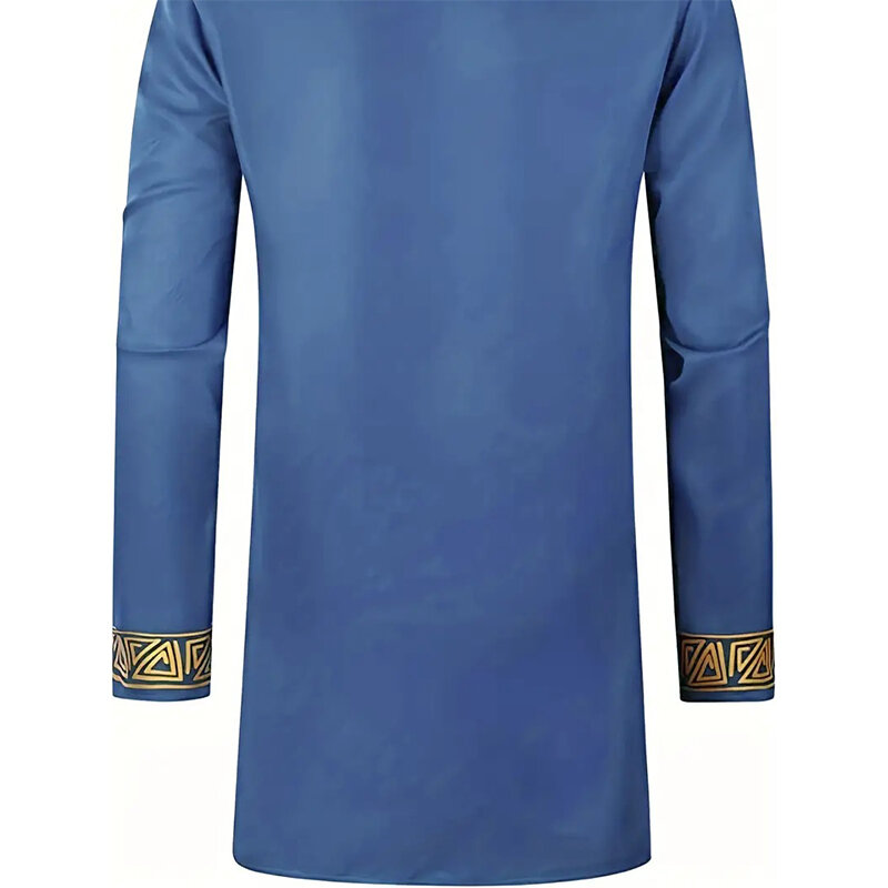 男性のためのイスラム教徒のjubba thebeドレス、中年の衣装、プリントバスローブ、青、黒、赤、白