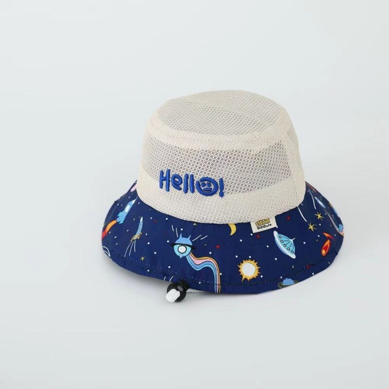 Breathable Baby Bucket Caps for Boys Girls Kids Bucket Hat Infant Fisherman Hat Summer Toddler Panama Hat Sun Cap